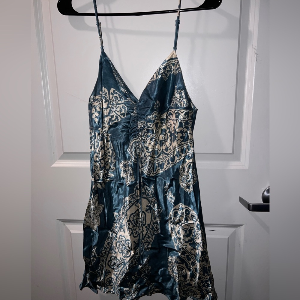 ZARA satin slip dress